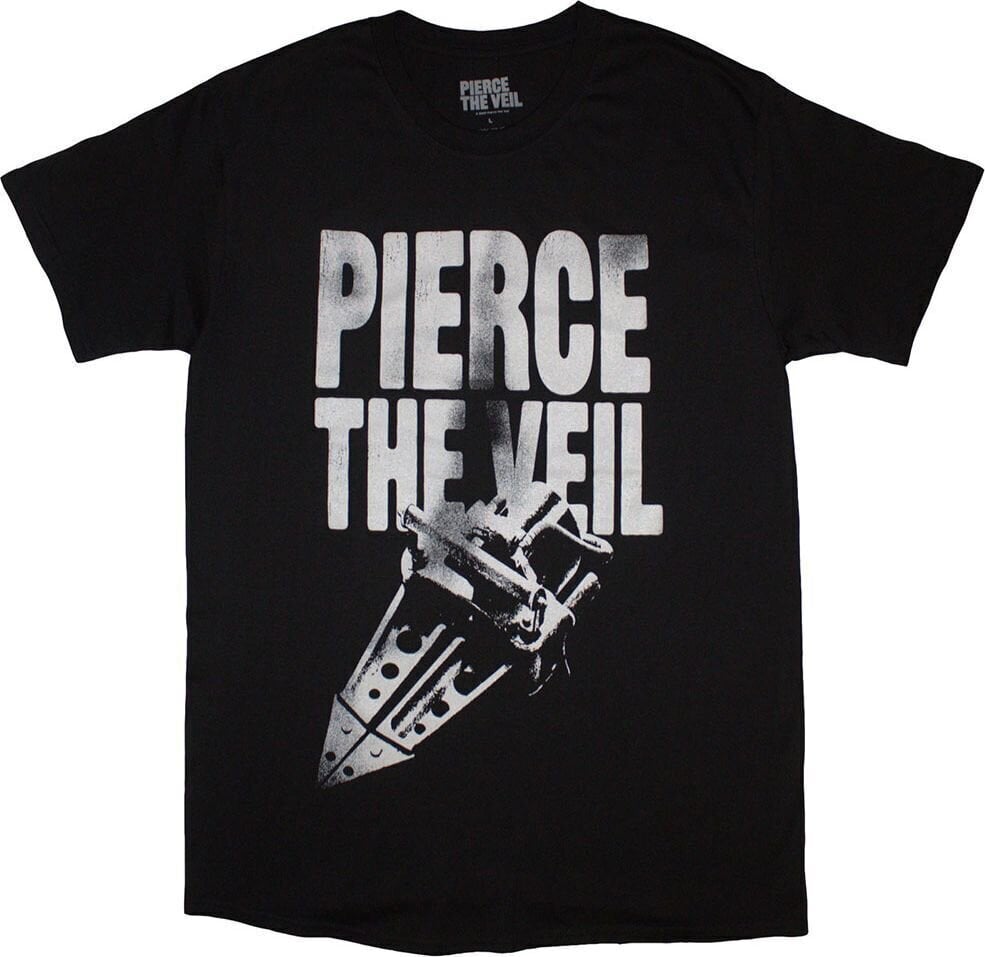 Tricou Pierce The Veil Large Text Black 2XL Tricou