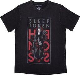 Tričko Sleep Token Hypnosis Stone Wash Unisex Tričko s krátkym rukávom/Black/Krátke
