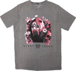 T-Shirt Sleep Token Skulls & Flowers Stone Wash Grey 2XL T-Shirt