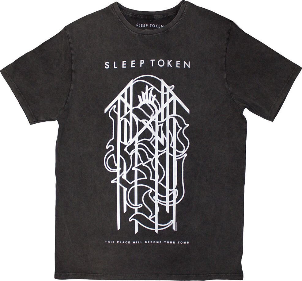 T-shirt Sleep Token Tomb Sigil Stone Wash Charcoal Grey S T-shirt