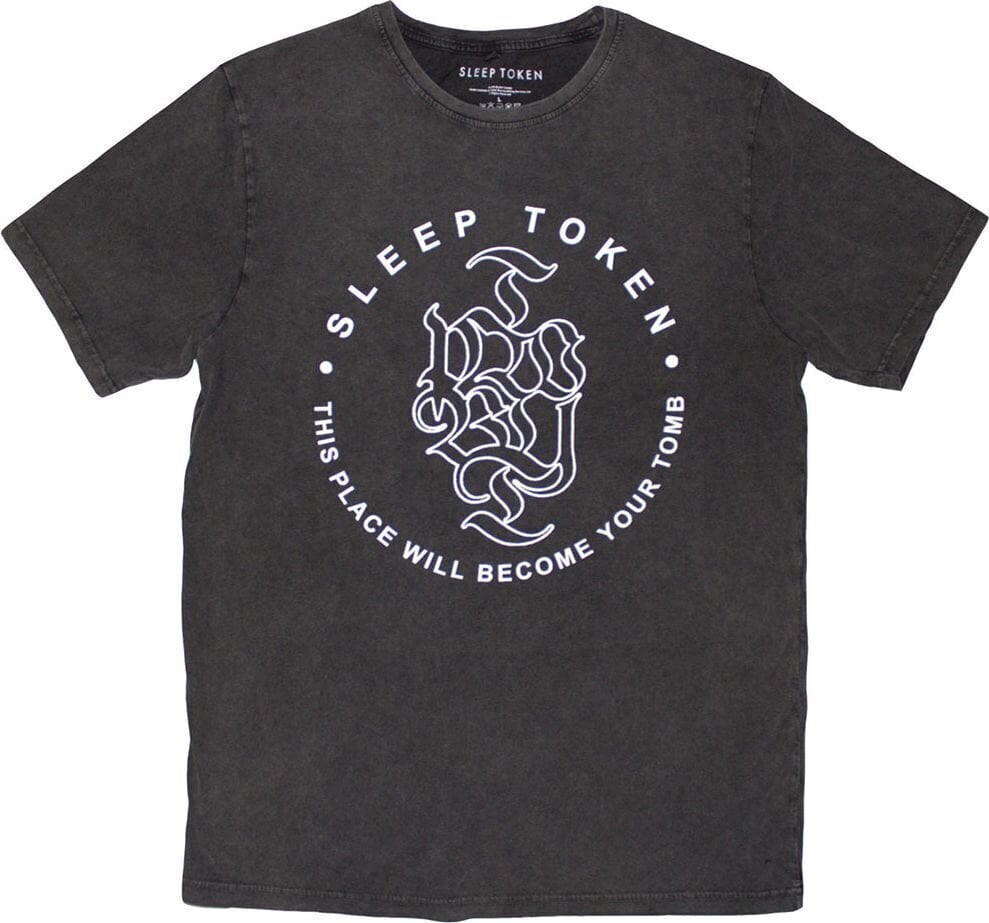 T-shirt Sleep Token Tomb Text Ring Stone Wash Black M T-shirt