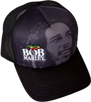 Kapa za šešir Bob Marley Logo & Face Kačket Black UNI - 1