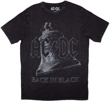 Tricou AC/DC Back In Black Bell Stone Wash Black L Tricou - 1