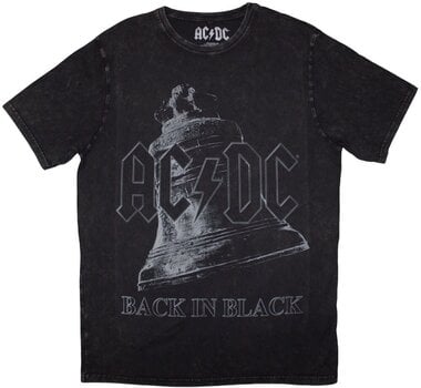T-Shirt AC/DC Back In Black Bell Stone Wash Black 2XL T-Shirt - 1