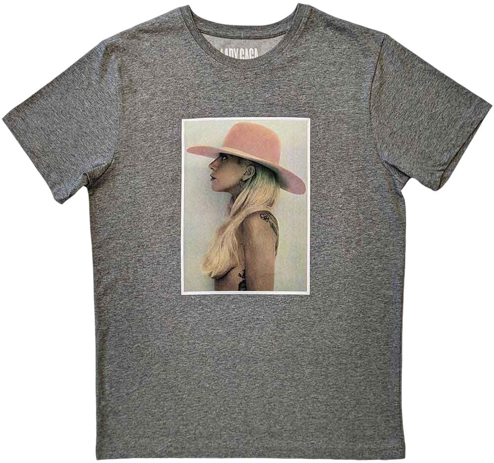 Camiseta de manga corta Lady Gaga Pink Hat Grey S Camiseta de manga corta