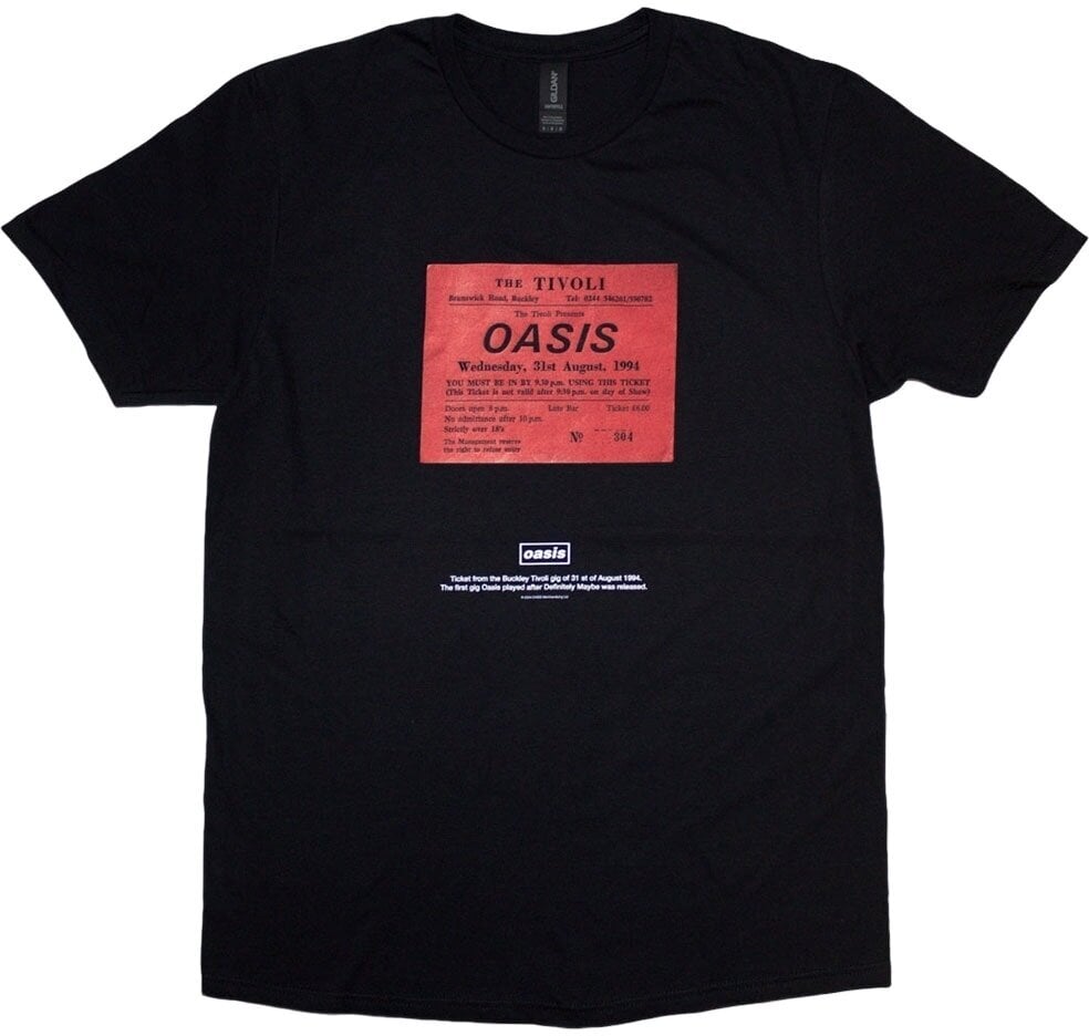 Oasis Tričko Definitely Maybe Ticket Stub Unisex Black 2XL