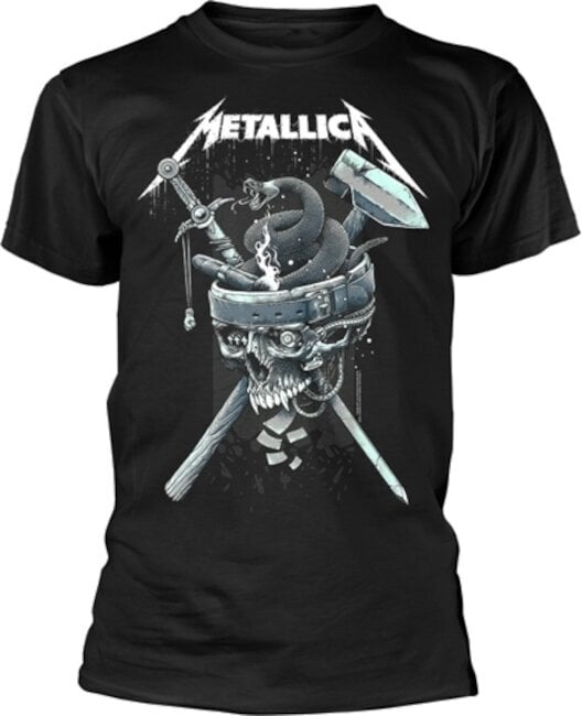 Metallica Tričko History White Logo Unisex Black S