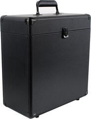 Hoes/koffer voor LP's Muziker 12'' Vinyl Record Leather Koffer voor lp-platen Black
