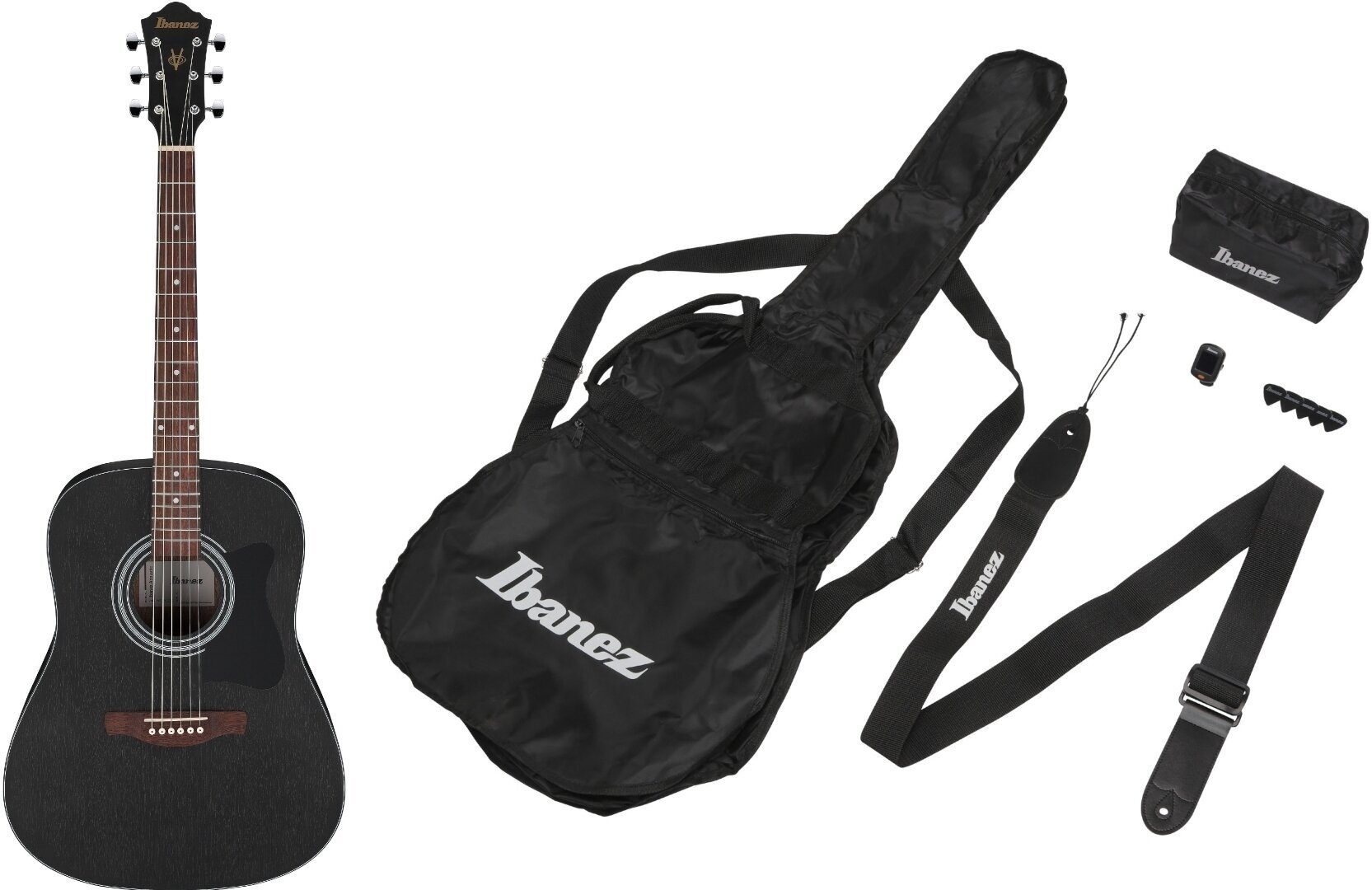 Akustikgitarre Ibanez V54NJP-WK Weathered Black Open Pore Akustikgitarre