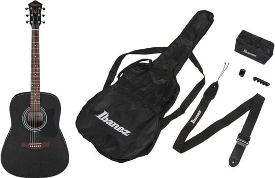 Akustikgitarre Ibanez V54NJP-WK Weathered Black Open Pore Akustikgitarre - 1