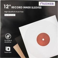 Hoes/koffer voor LP's Muziker Paper 12'' Record Inner Sleeves with plastic insert Pack LP-hoezen 20
