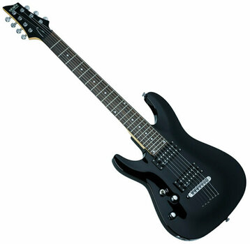 E-Gitarre Schecter Omen-7 LH Schwarz - 1