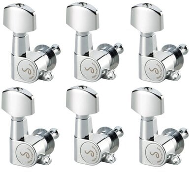 Stemmemaskiner til guitar Schaller M6 Mini 6L solid 21,7 Chrome Stemmemaskiner til guitar - 1