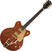 Semi-Acoustic Guitar Gretsch Electromatic Flame Okoume Broadkaster DC Bigsby RW Roundup Orange Semi-Acoustic Guitar
