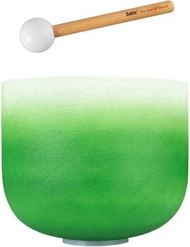 Perkusja dla terapii muzycznej Sela Crystal Chakra Kryształowa misa śpiewająca 11" Green - 1