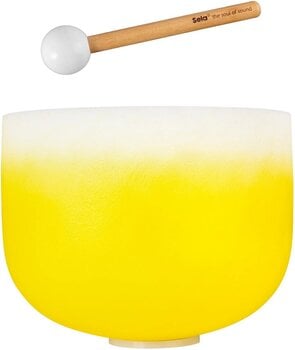Perkusja dla terapii muzycznej Sela Crystal Chakra Kryształowa misa śpiewająca 12" Yellow - 1