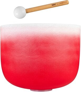 Perkusia pre muzikoterapiu a meditáciu Sela Crystal Chakra Krištáľová spievajúca miska 14" Red - 1