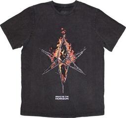 T-Shirt Bring Me The Horizon T-Shirt Flame Hex & Text Logo Unisex Grey Wash XL