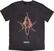 Tricou Bring Me The Horizon Flame Hex & Text Logo Grey Wash L Tricou