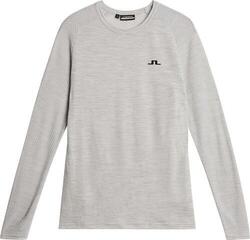 Polosärk J.Lindeberg Bella Wool LS T-shirt Light Grey Melange