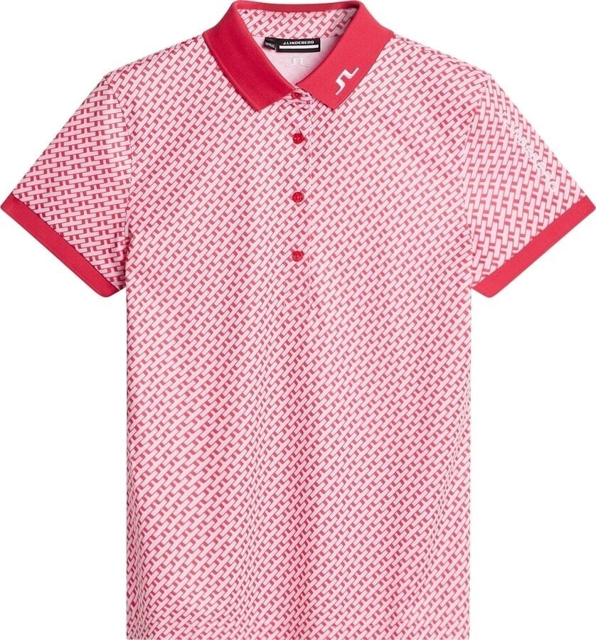 J.Lindeberg Tour Tech Print Geo Pink S Polo košeľa