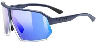Sportbrillen UVEX Sportstyle 237 Met Blue/Clear/Mirror Blue Sportbrillen