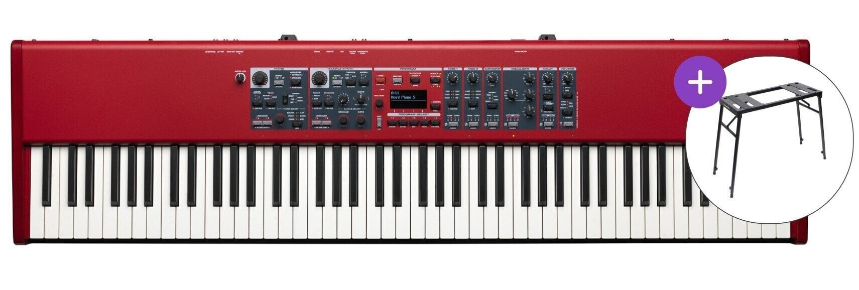 Piano digital de palco NORD Piano 5 88 STND SET Piano digital de palco Red