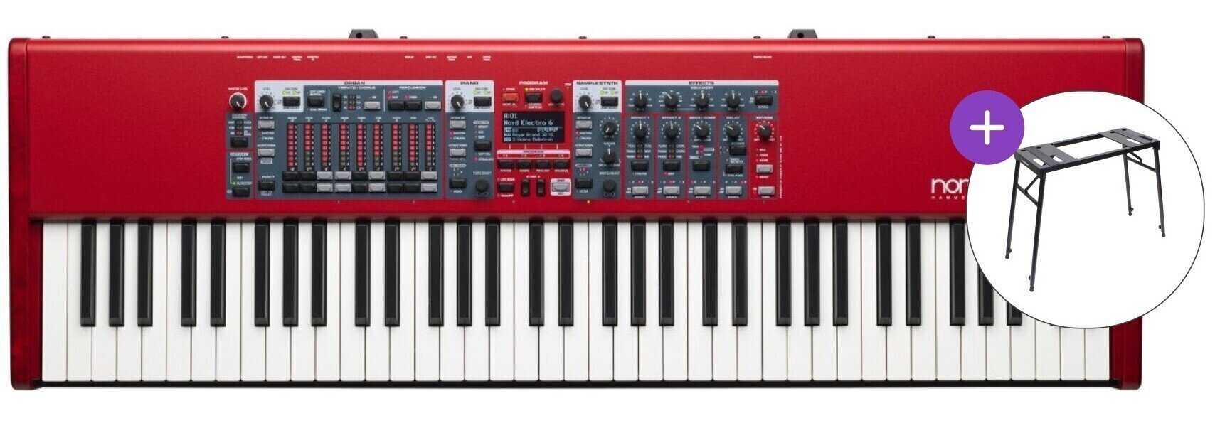 Digitalni stage piano NORD Electro 6 HP STND SET Digitalni stage piano Red