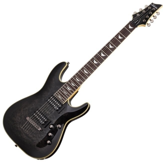Elektrische gitaar Schecter Omen Extreme-7 SeeThru Black