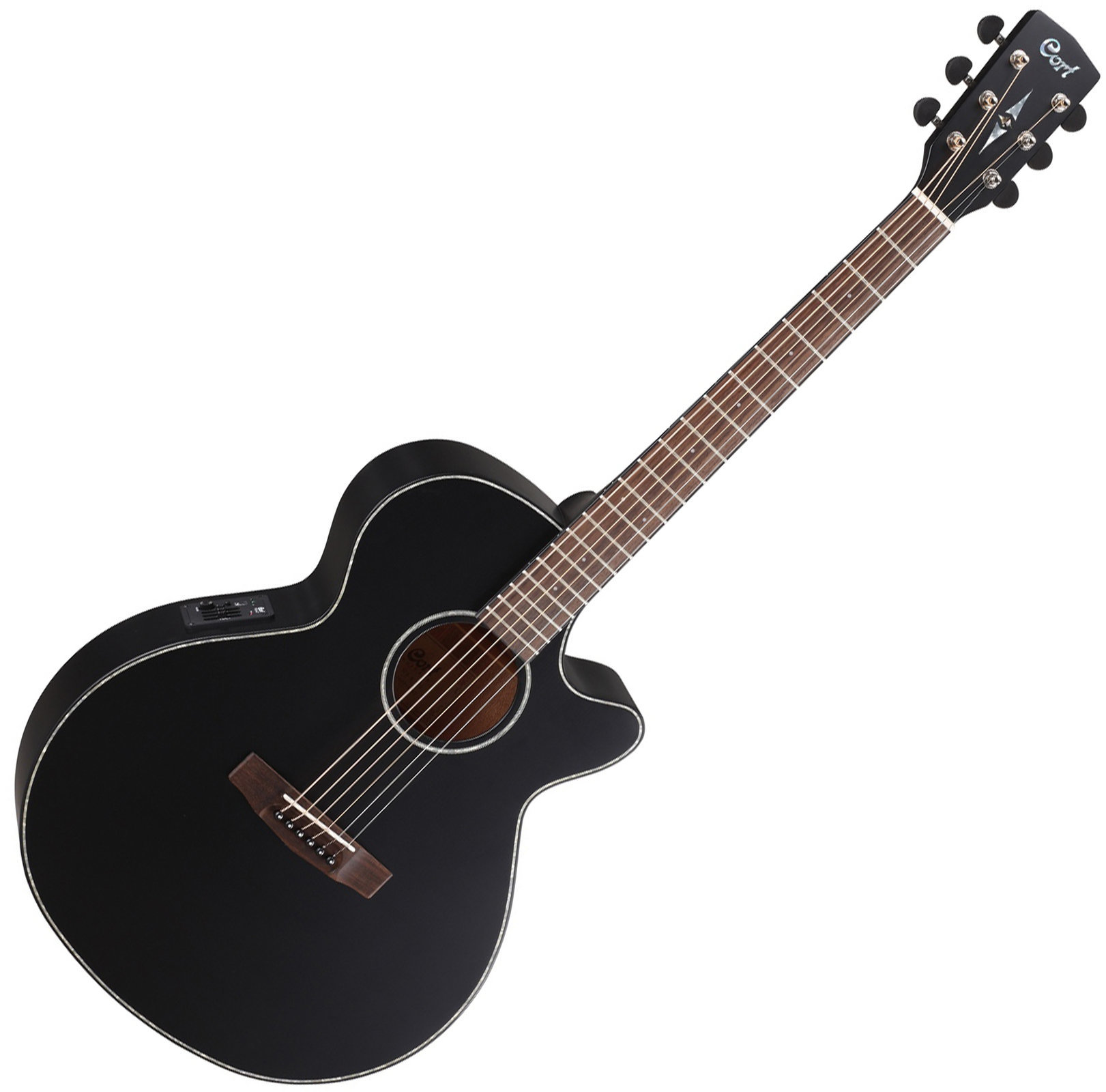 Guitare Jumbo acoustique-électrique Cort SFX-E Black Satin