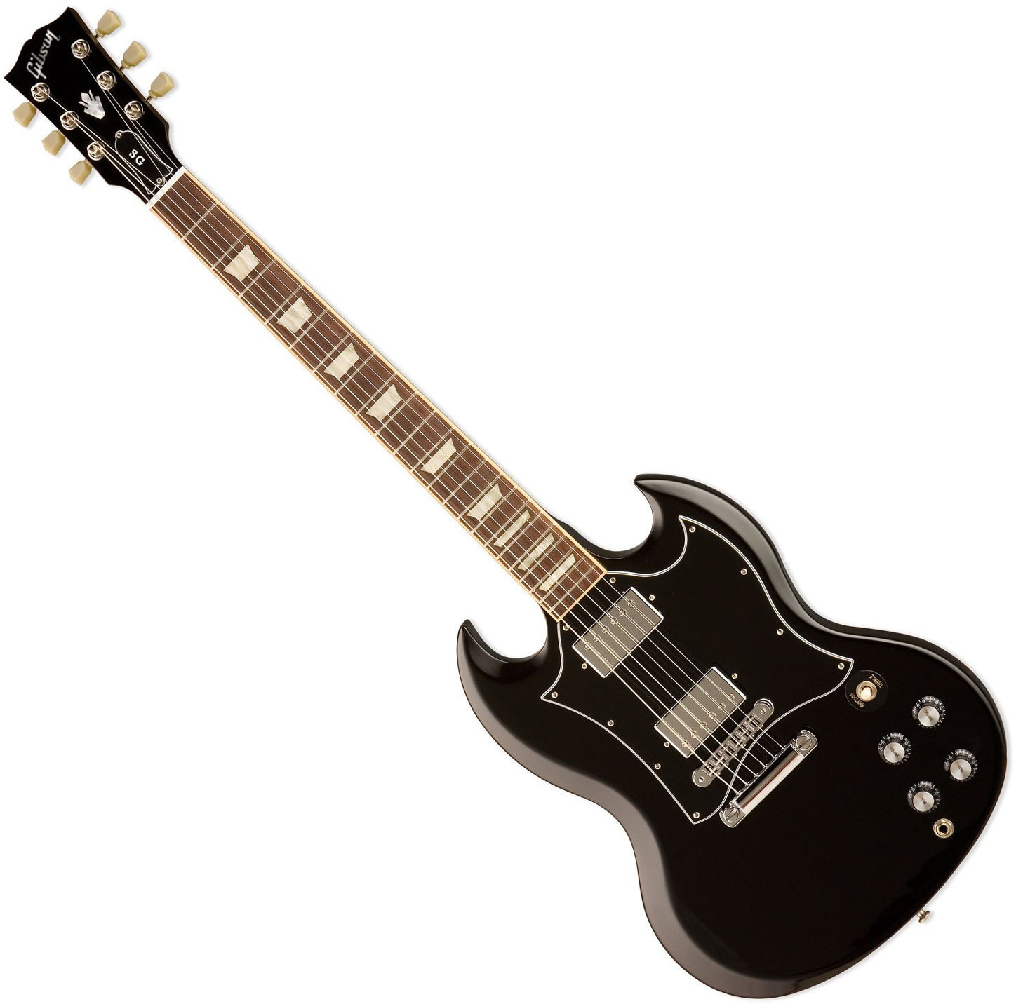 Kairiarankiams skirta elektrinė gitara Gibson SG Standard LH Ebony Black