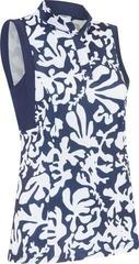Polo majica Callaway Abstract Floral Sleeveless Womens Peacoat