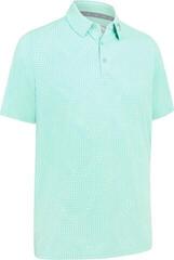 Polo majica Callaway Warped Gingham Print Mens Neptune Green