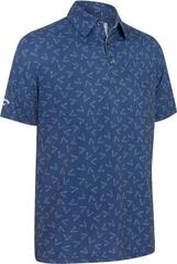 Polo majica Callaway All-Over Large Chev Printed Mens Peacoat