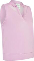 Polo Shirt Callaway Waist Length Mesh Detail Sleeveless Womens Orchid