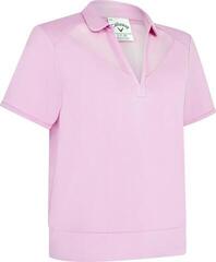 Polo Shirt Callaway Waist Length Mesh Detail Short Sleeve Womens Orchid