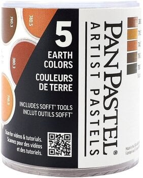 Minkšta pastelė PanPastel Artists’ Painting Pastels Set Extra Dark Earth Colors Set Of 5 - 1
