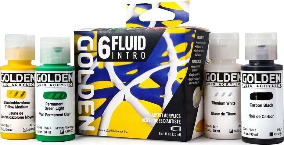 Golden Artist Colors Fluid Intro Sada akrylových barev 6 x 30 ml