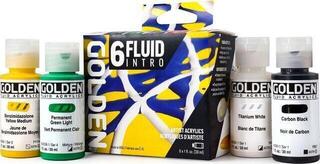 Acrylic Paint Golden Artist Colors Fluid Intro Set of Acrylic Paints 6 x 30 ml