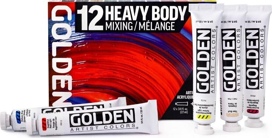 Акрилна боя Golden Artist Colors Heavy Body Mixing Комплект акрилни бои 12 x 22 ml