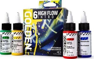 Peinture acrylique Golden Artist Colors High Flow Intro Ensemble de peintures acryliques 6 x 30 ml