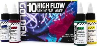 Acrylic Paint Golden Artist Colors High Flow Mixing Set of Acrylic Paints 10 x 30 ml