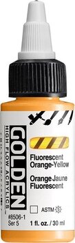 Culoare acrilică Golden Artist Colors High Flow Vopsea acrilică Fluorescent Orange Yellow 30 ml 1 buc. - 1