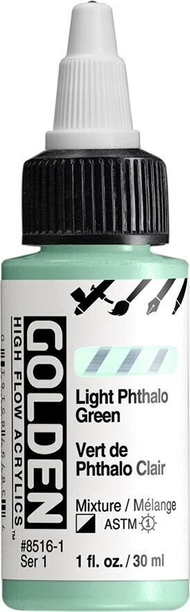 Culoare acrilică Golden Artist Colors High Flow Vopsea acrilică Light Phthalo Green 30 ml 1 buc.