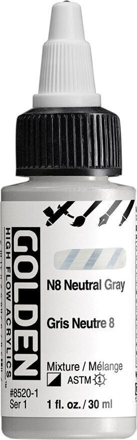 Akrilna boja Golden Artist Colors High Flow Akrilna boja N8 Neutral Gray 30 ml 1 kom