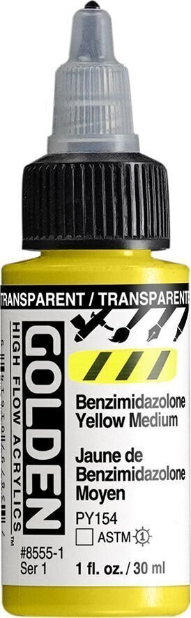 Akrylová barva Golden Artist Colors High Flow Akrylová barva Transparent Benzimidazoloneyellow Medium 30 ml 1 ks