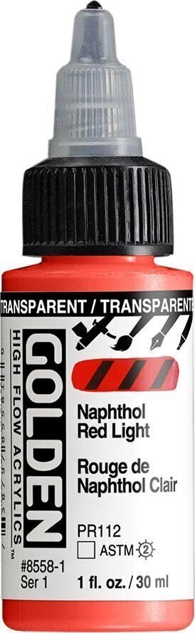 Acrylfarbe Golden Artist Colors High Flow Acrylfarbe Transparent Naphthol Red Light 30 ml 1 stk