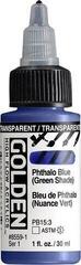 Culoare acrilică Golden Artist Colors High Flow Vopsea acrilică Transparent Phthalo Blue (Green Shade) 30 ml 1 buc