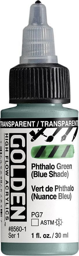 Akrilna boja Golden Artist Colors High Flow Akrilna boja Transparent Phthalo Green (Blue Shade) 30 ml 1 kom