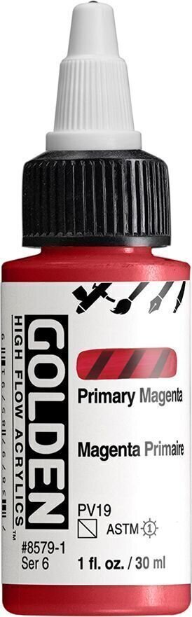 Peinture acrylique Golden Artist Colors High Flow Peinture acrylique Primary Magenta 30 ml 1 pc